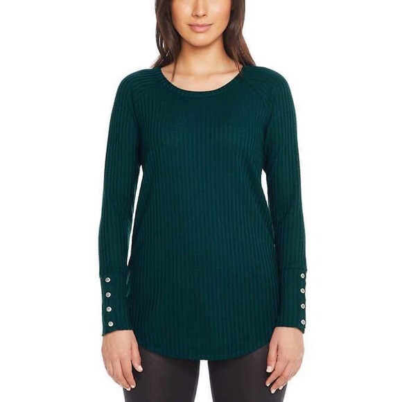 Chaser Emerald Green Waffle Thermal Long Sleeve - Picture 2 of 9